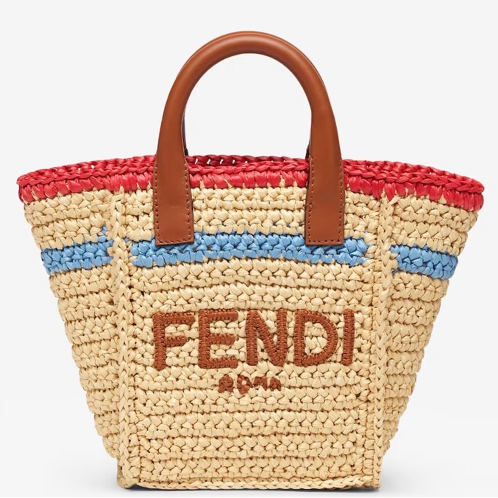 FENDI Sunshine Soft Mini-Bag Woven raffia